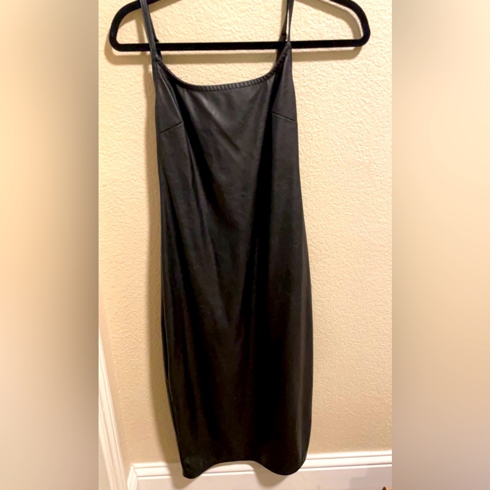 Black faux leather midi dress, Wild Fable, XS in women’s.